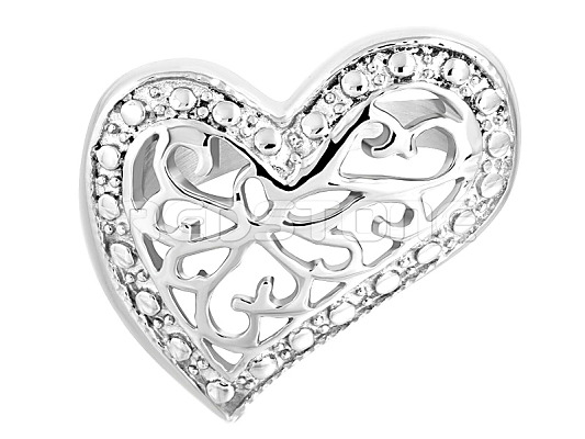 Prsteň z chirurgickej ocele v tvare srdca